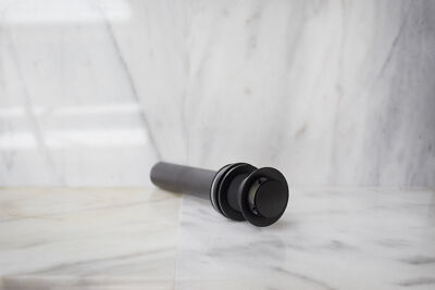 WMF Press Type Pop Up Drain Without Overflow Hole 1 1/4 Drain Matte Black