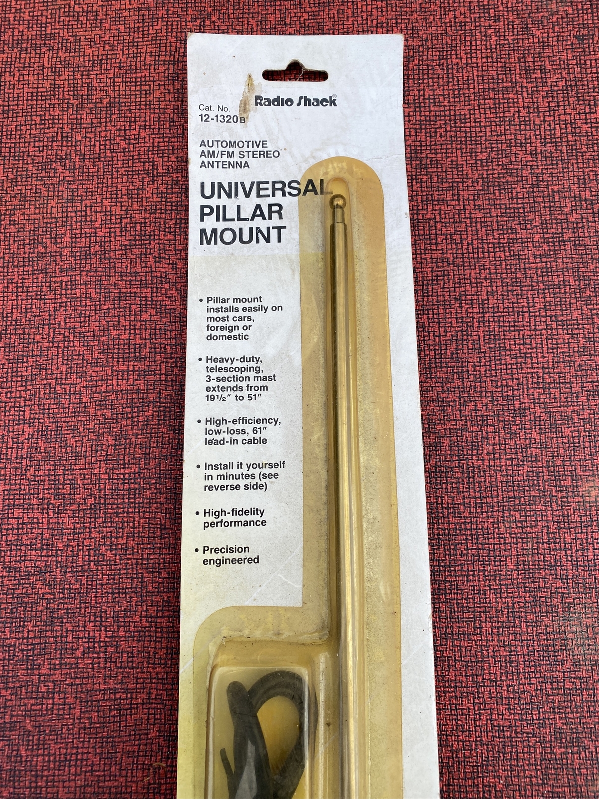 Radio Shack Cat No. 12-1320B Automotive Am/Fm Stereo Antenna Universal ...