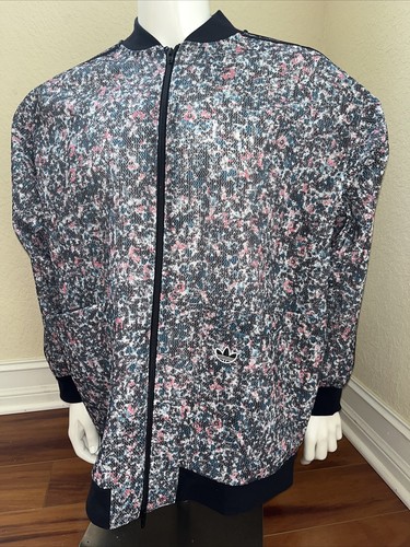 Adidas Long Bomber Jacket Size Large - Picture 4 of 7