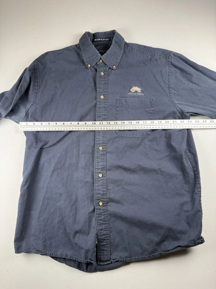 Camisa de vestir Devon & Jones Wells Fargo XL de algodón mangas largas con botones Foto 4 de 4