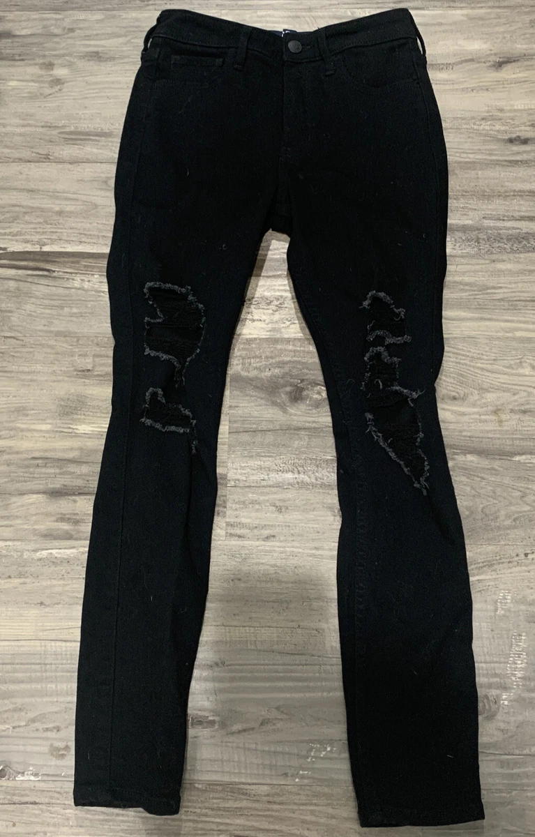 hollister jeans Size 3S Black Jeans Skinny Jeans Ripped High Rise