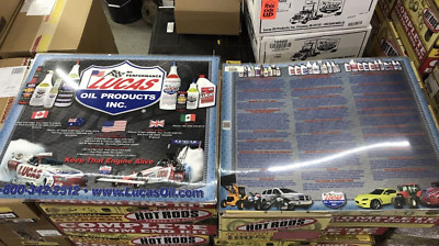 LUCAS OIL PRODUCTS COUNTER MAT 10098 display advertising TWO SIDED sign banner