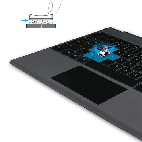 For Microsoft surface pro 3/4/5 (2017)/6 Backlit Bluetooth Keyboard Touch Pad - Picture 12 of 12