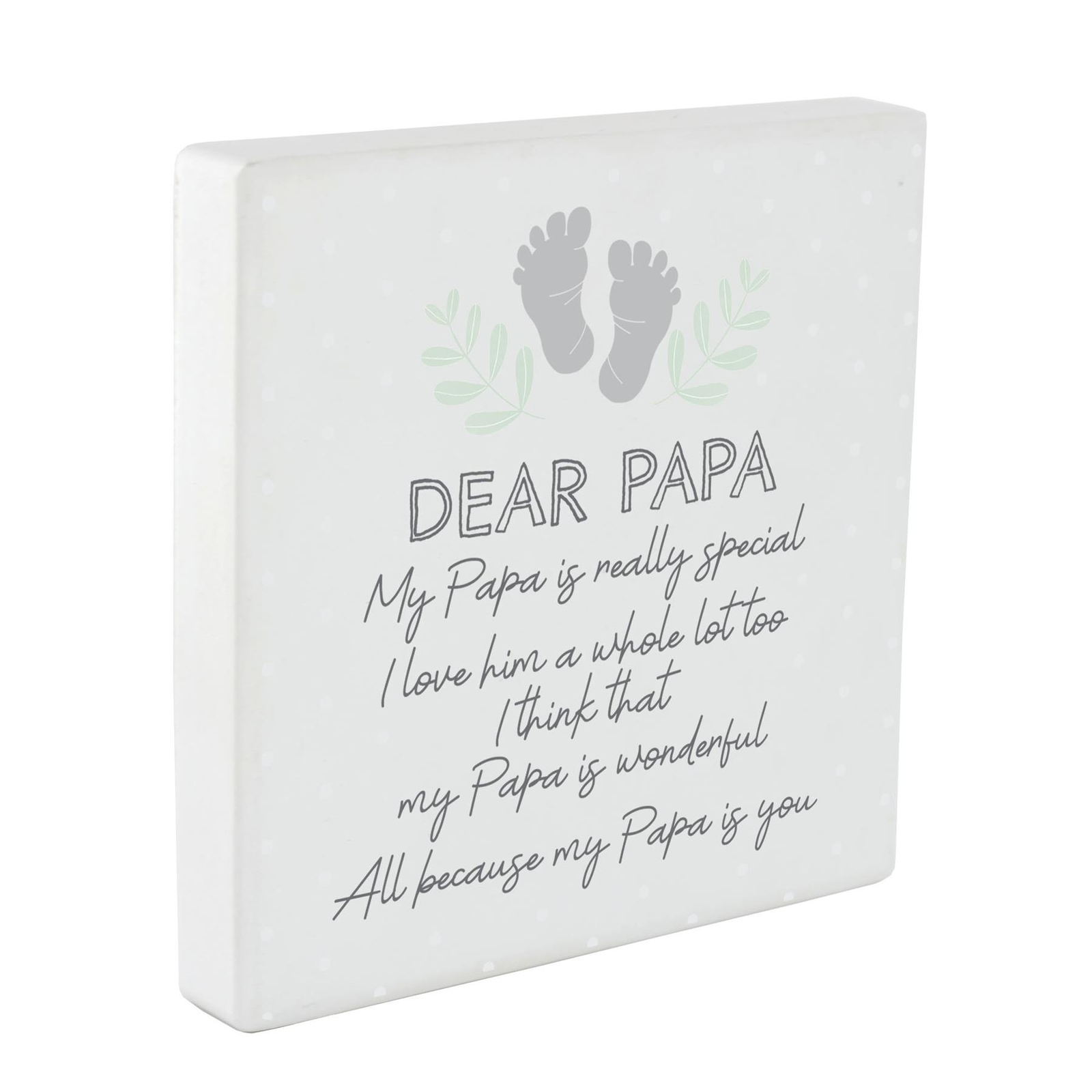 Dear Papa Footprints Baby Gift Idea Sentimental Ceramic Ornament