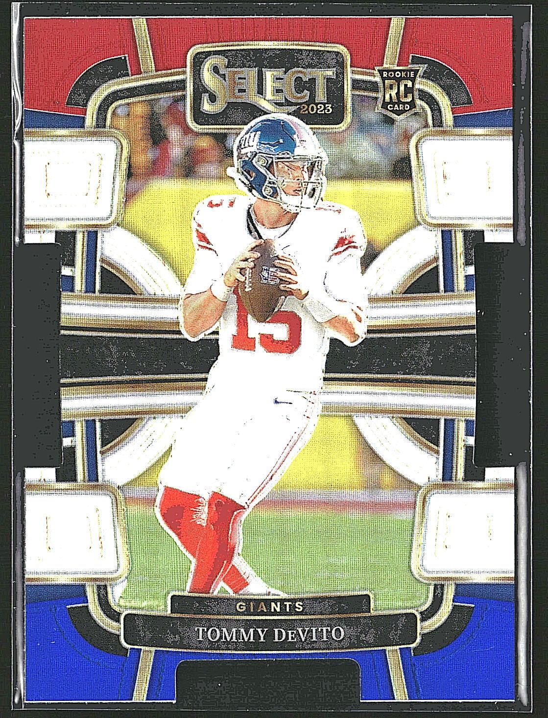 2023 Panini Select #73 Tommy DeVito Red and Blue Prizms Die Cuts