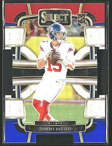 2023 Panini Select #73 Tommy DeVito Red and Blue Prizms Die Cuts