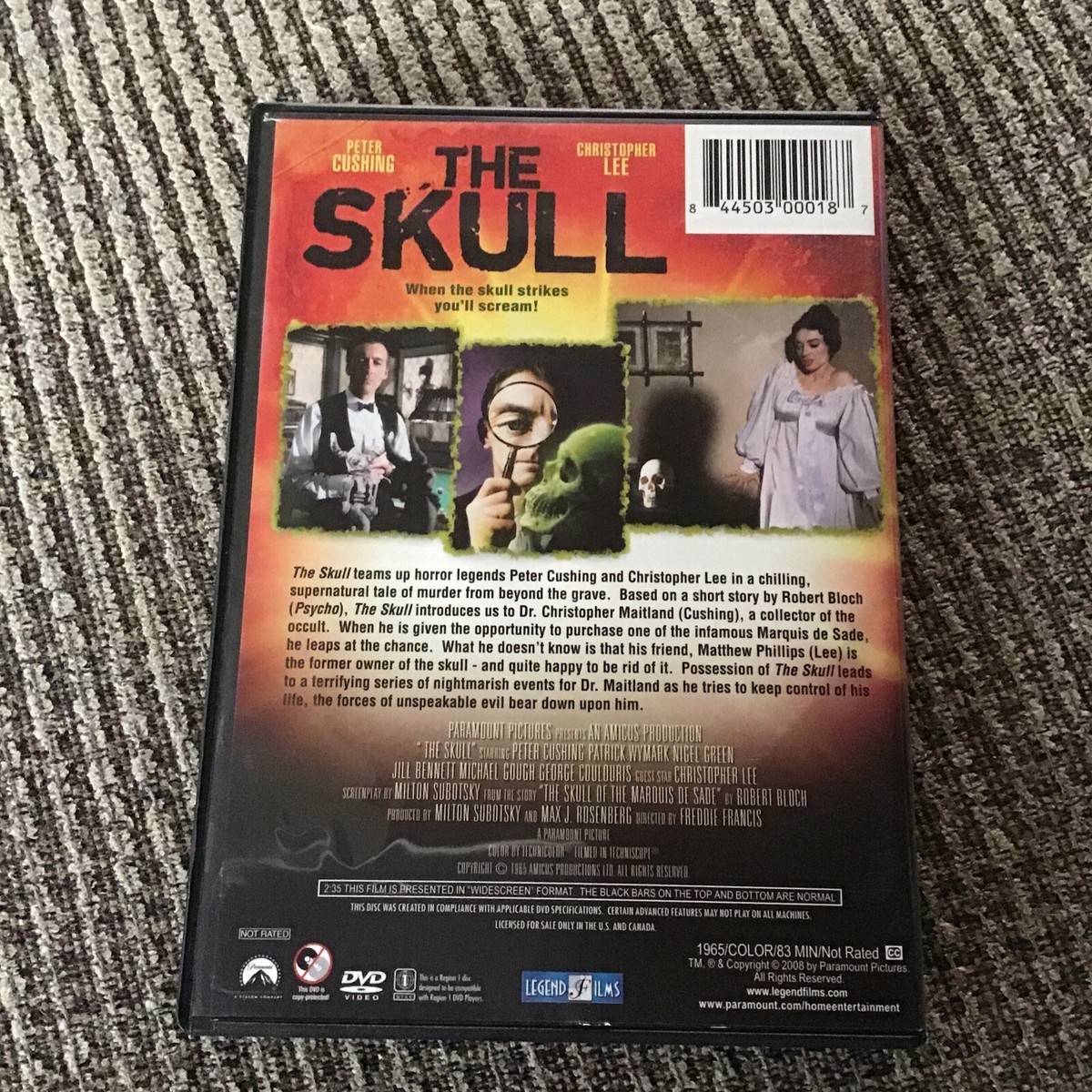 (未使用･未開封品)　The Skull (1965) Dual Format Edition (Blu-ray &amp; DVD) kmdlckf Amazon.co.jp | The Skull (1965) Dual Format Edition (Blu-ray