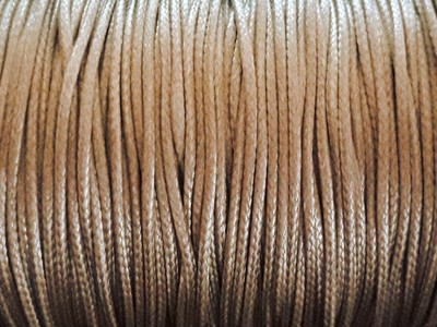 Lot De 80m Cordon Coton Ciré 1mm Couleur Camel - Pour Bracelets, Bijoux, Créations