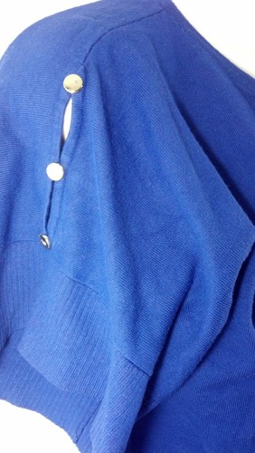Top de punto para mujer Cable & Gauge azul colbalto talla S - Imagen 9 de 11