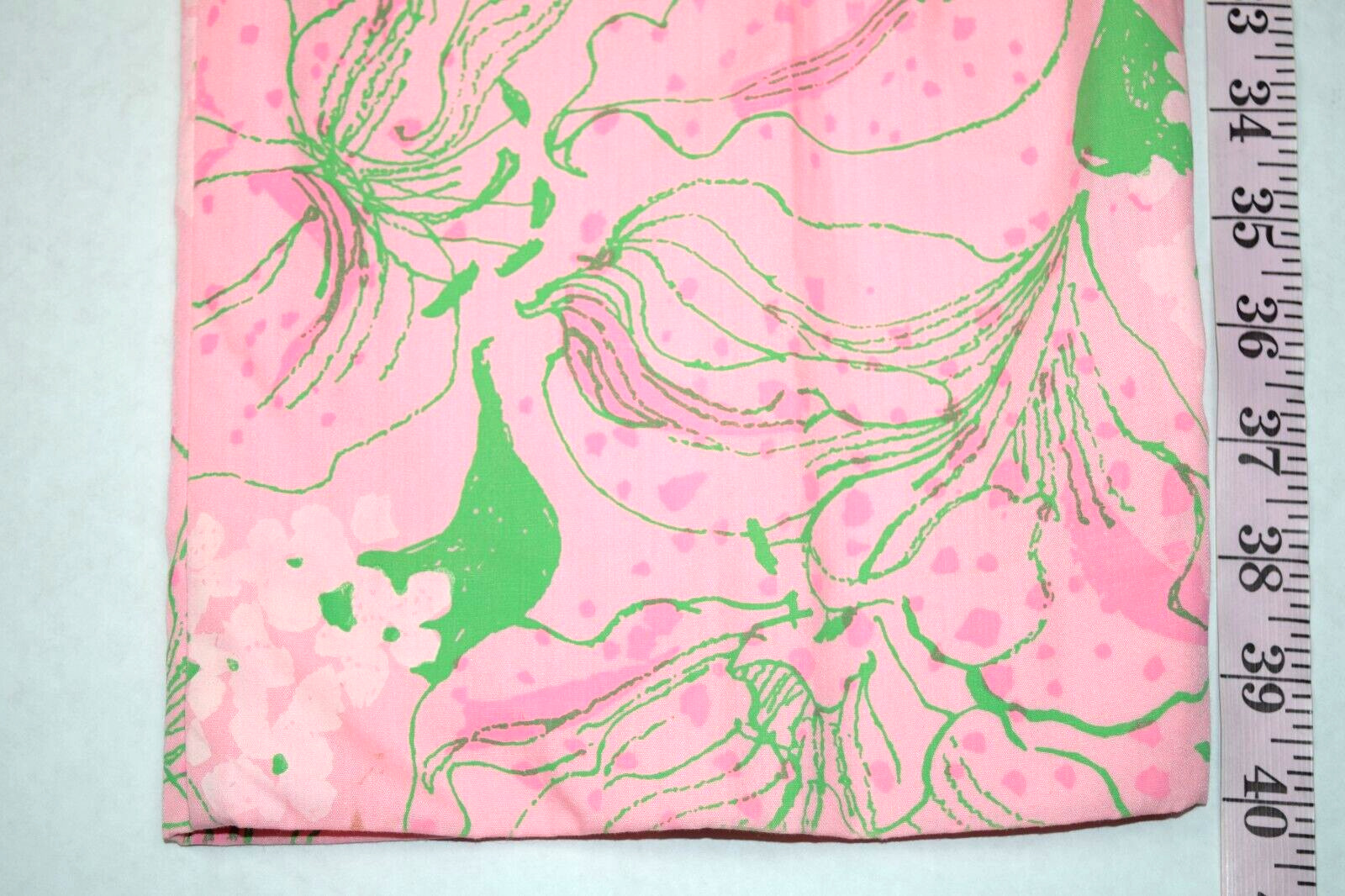 Lilly Pulitzer Pant VTG 60s 70s Pink and Green Fl… - image 10