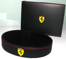 Ferrari VALET DRESSER TRAY LEATHER w/ SOFT FELT INTERIOR approx. 6x5x1.5 inches