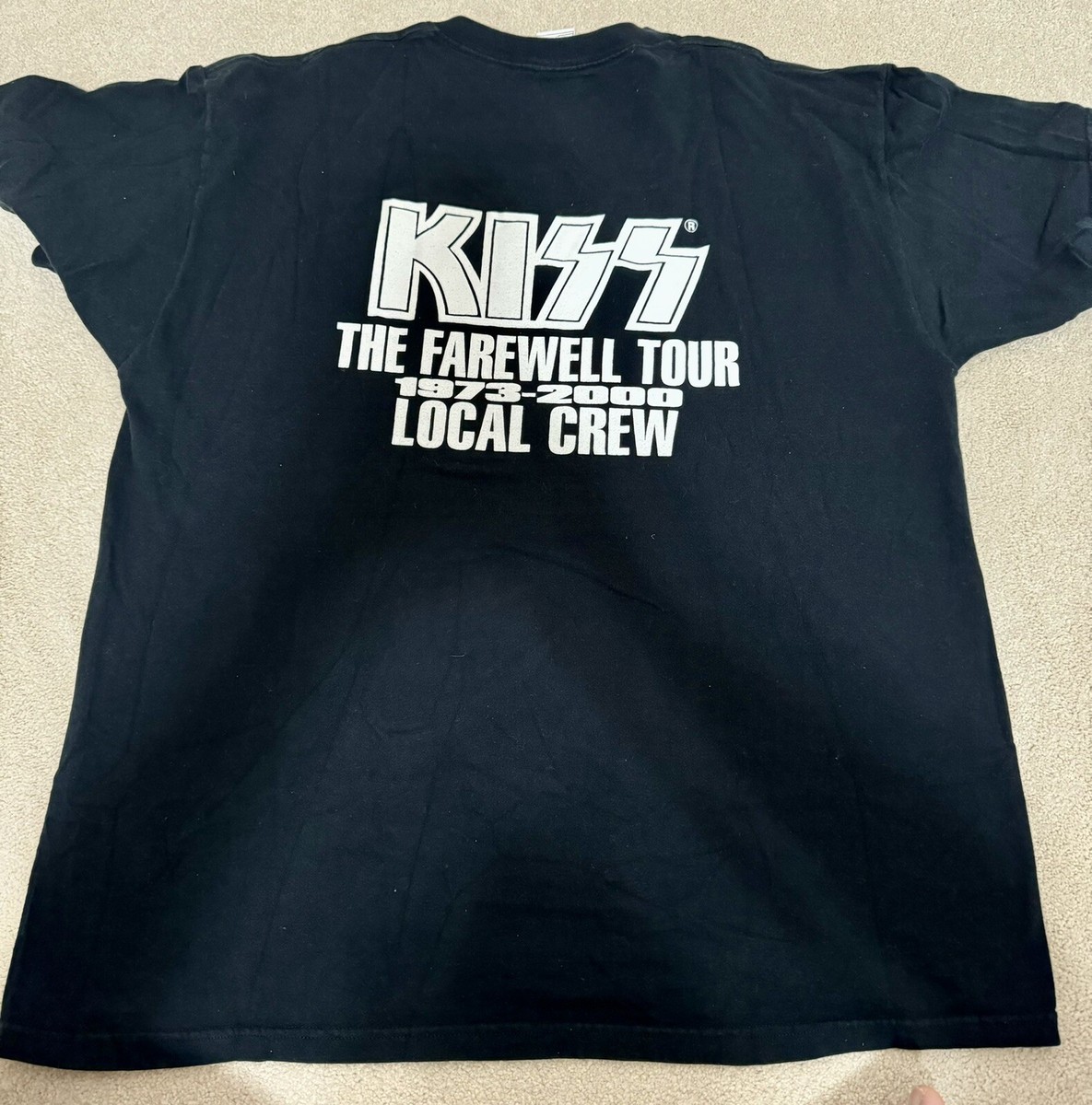 KISS - KISS THE FAREWELL TOUR 1973-2000 Local Crew Black T-Shirt