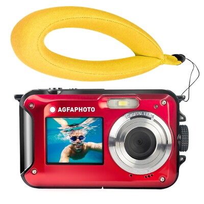 AGFAPHOTO 24MP Waterproof Compact Zoom Digital Camera with Dual LCD 2.7'' & 1.8''
