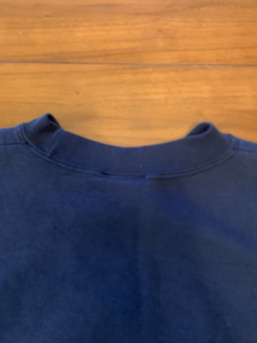 Sweat Vintage Pêche à La Mouche Wolf Mountain - Taille M - Bleu - 80s/90s