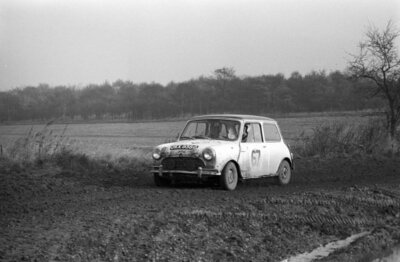 J Gray and Mini Cooper 1966 Rally Car Motor Racing Old Photo