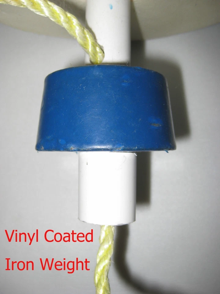 KUFA 100' polyester rope & 11'' Red/White float combo +1section,48”long flagpole - Image 4 of 4