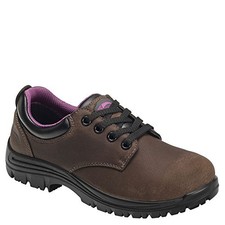 Avenger Women's Foreman Oxford Composite Toe Waterproof Work Shoes Brown - A7164