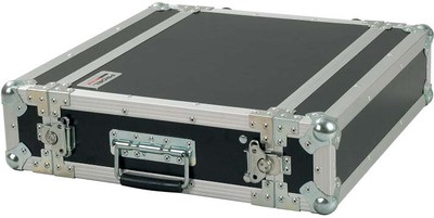 Proel CR102BLKM 2U 19'' Rack Case 35 cm Butterfly-Verschlüsse Griffe Rackschine