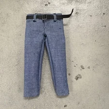 PB-SPT-BU: 1/12 blue jeans with belt for 6 inch muscular body action figure