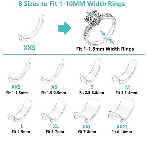 Silicone Invisible Ring Size Adjuster For Your Ring Tighten Reducer Ring Sizer - Foto 2 di 5