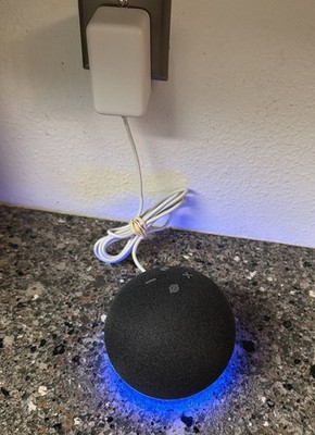 Amazon Echo Dot 4th Gen Smart Speaker Charcoal B7W64E w/ Power Adapter