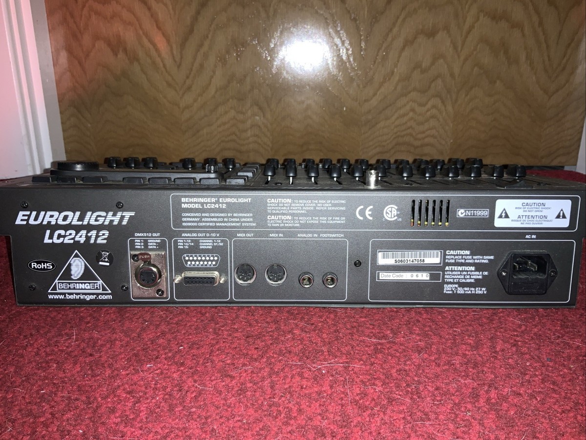 Behringer Eurolight LC2412 24-Channel DMX Lighting Console | eBay UK
