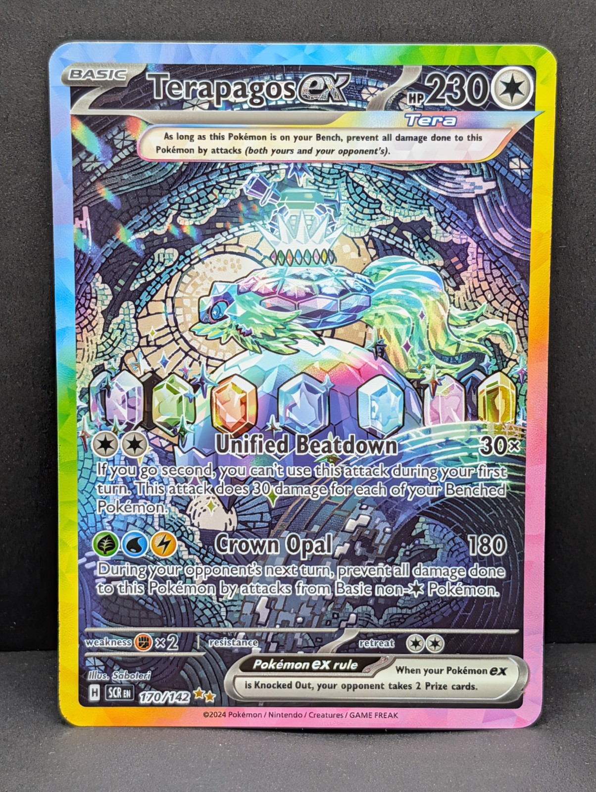 Terapagos ex 170/142 Special Illustration Rare Stellar Crown Holo Pokemon TCG
