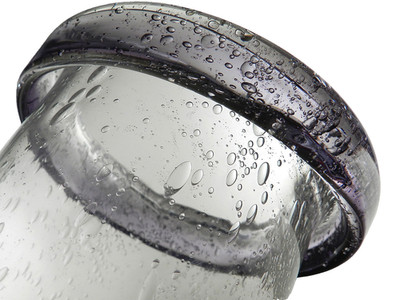 Glasfachschule ZWIESEL Glasvase ° Glas Unikat ° Design Prof. Löffelhardt (Z)