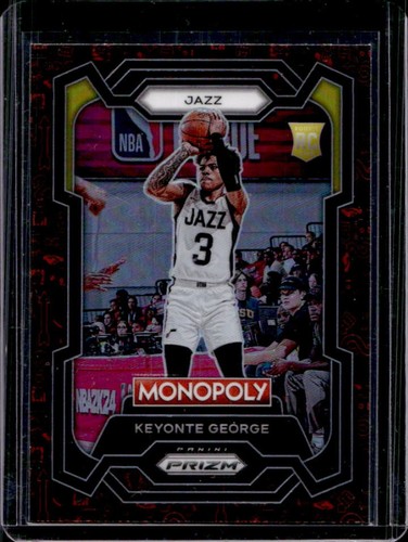 2023-24 Panini Prizm Monopoly Keyonte George Man Red Pattern Rookie RC #87 Jazz