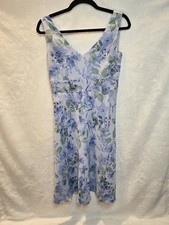 Ann Taylor Womens Size 4 Dress Factory Store Women's Light Blue Flowery