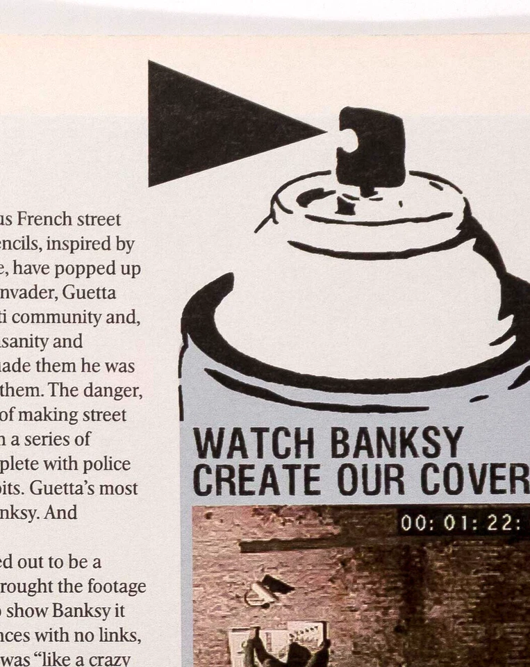 BANKSY exclusive Surveillance Monkey SUNDAY TIMES MAGAZINE February 28 2010 ART - Image 3 of 4