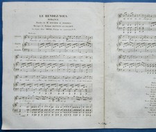 ELIZA HANTUTE SALMON UK ROMANCE PARTITION RENDEZ- VOUS BOUCHER de PERTHES 1826