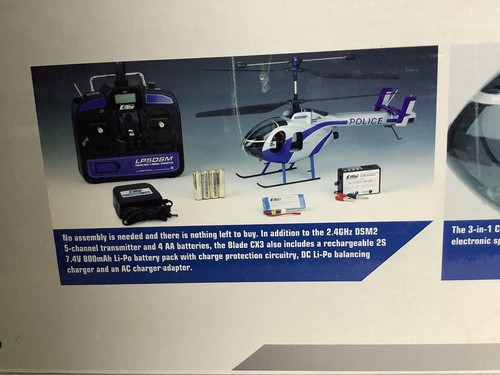 Blade CX3 MD 520N Bind-N-Fly Electric Coaxial Police RTF Helicopter FOR PARTS - Picture 8 of 10