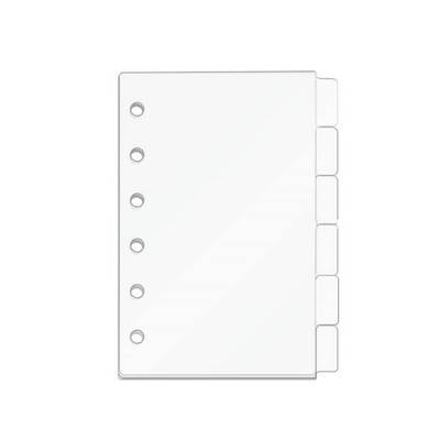 Mogoostry A7 Binder Dividers 6 Tabs Clear Acrylic Size, 