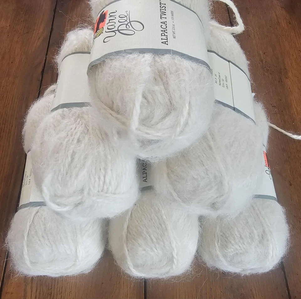 Yarn Bee Alpaca Twist 6 Ecru Retired 3.5 Oz 175 Yds Soft Fuzzy Crochet - Image 2 of 4