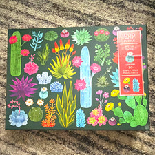 Galison Desert Flora 1000pc Interlocking Cardboard Jigsaw Flowers  Plants 17 