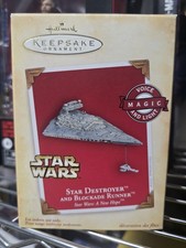 NIB Hallmark Star Wars STAR DESTROYER & BLOCKADE RUNNER Keepsake Ornament 2004