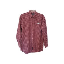 Arkansas Razorback Crable Mens Long Sleeve Plaid Shirt Sz M 47" Chest