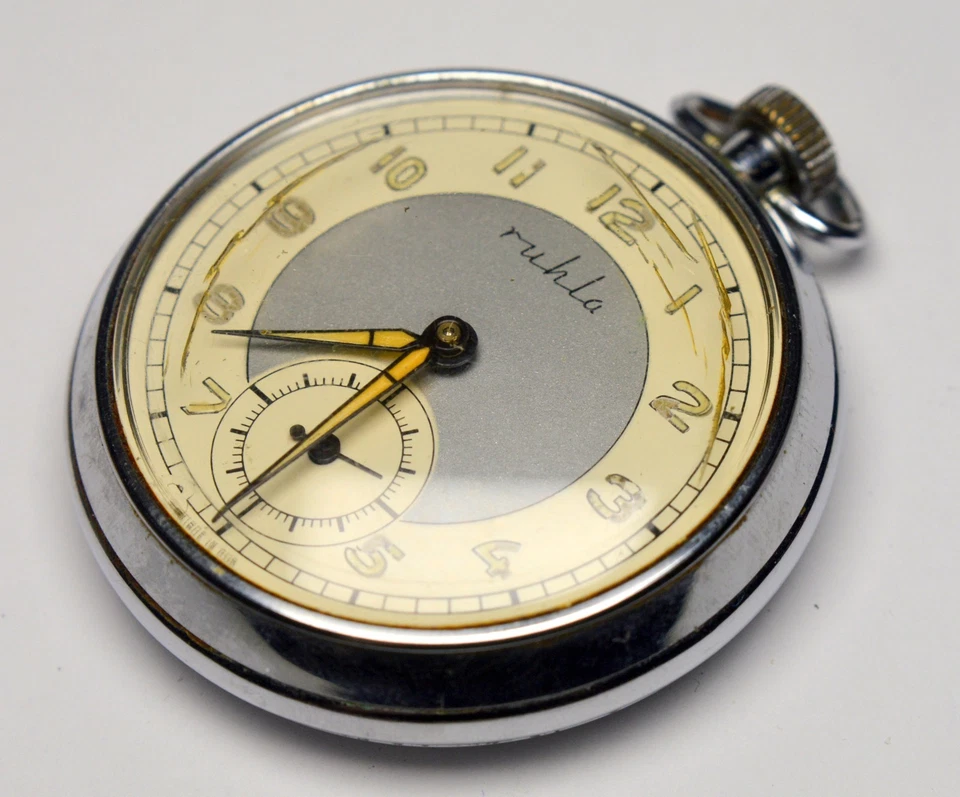 RELOJ BOLSILLO MECÁNICO GRANDE RUHLA ALEMANIA UMF83 VINTAGE Foto 4 de 4