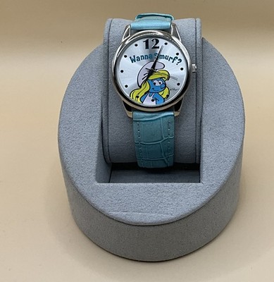 Smurfs Watch Women 36mm Wanna Smurf 50th Anniversary Smurfette New Battery 8.75''