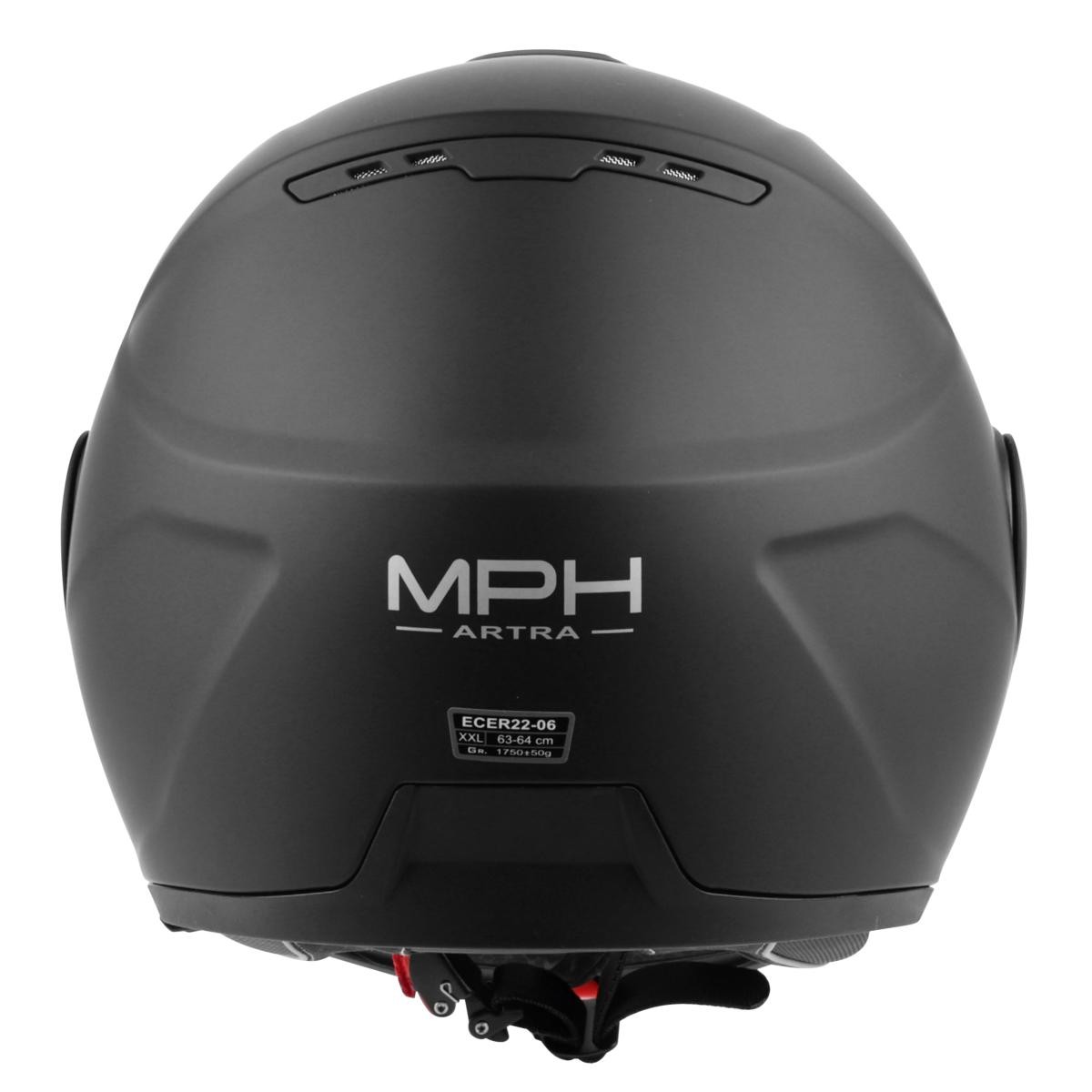 Casque modulaire mph artra avec mentonnière rotative et double visière solaire taille xl