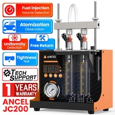 ANCEL JC200 Car Ultrasonic Fuel Injector Cleaner Machine 2-Cylinder 110V 220V