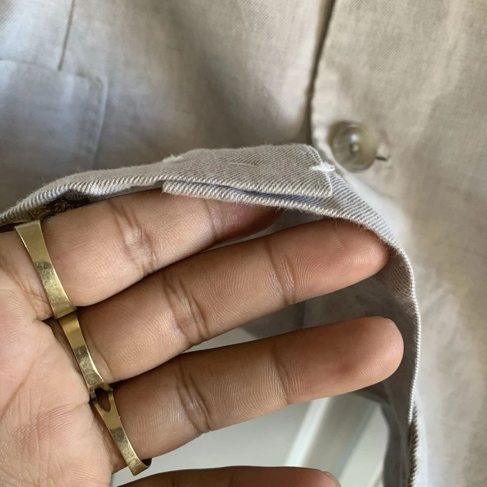 Blazer Uniqlo Para Hombres Extra Grande Sin Estructura Abrigo Deportivo Calce Ajustado Mezcla de Lino Foto 4 de 4