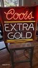 Coors Extra Gold, 3- COLOR, NEON SIGN, BAR Light, NOS / NIB, VINTAGE 1988
