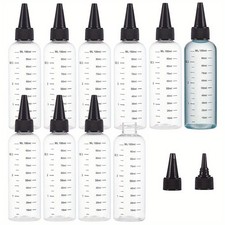 10Sets Squeeze Bottle Liqiud Bottle Column 3.9x14.5 14.7cm : 100ml 3.38 fl. oz 