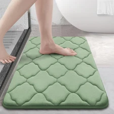 Memory Foam Bath Mat Rug 24x16, Ultra Soft and Absorbent Bathroom Rugs, Non-Slip