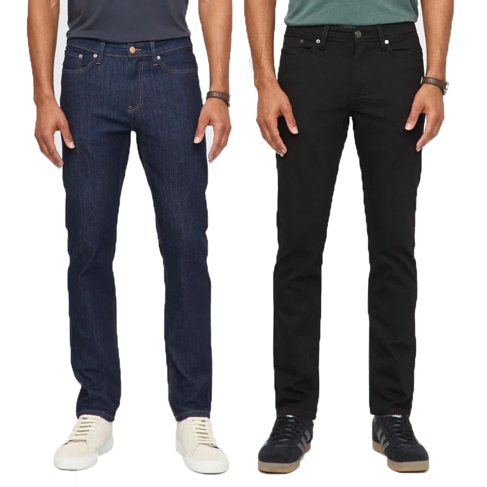 Mens Jeans Slim Fit Straight Leg Stretch Casual Denim Trouser Cotton Pants