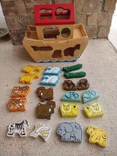 Melissa Doug Noah s Ark Wooden Shape Sorter Play Set 20 Figures Animals