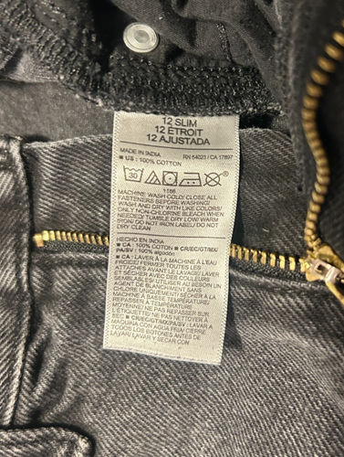 Old Navy Boys Black Baggy Jeans Size 12 Slim - Picture 7 of 9