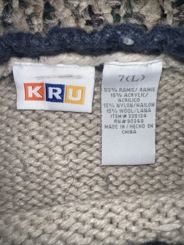 KRU Boy's Size 7 (L) Sweater Long Sleeve | Knit Good Condition!!! 🍀 - Picture 3 of 15